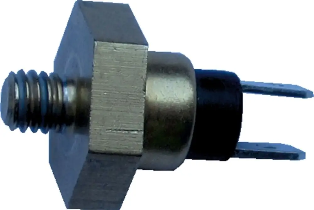 Temperaturfühler mit einer sechseckigen Metallbasis und zwei elektrischen Anschlüssen, geeignet für Wolf CGB Systeme.